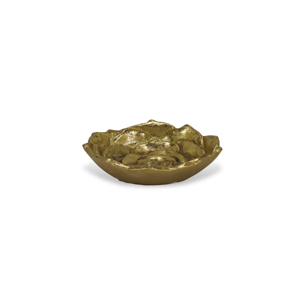 HomeRoots 5' Gold Novelty Metal Handmade Tray
