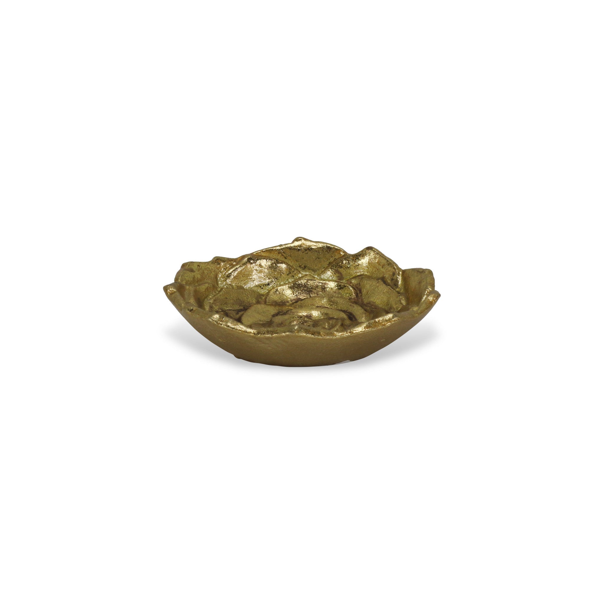 HomeRoots 5' Gold Novelty Metal Handmade Tray