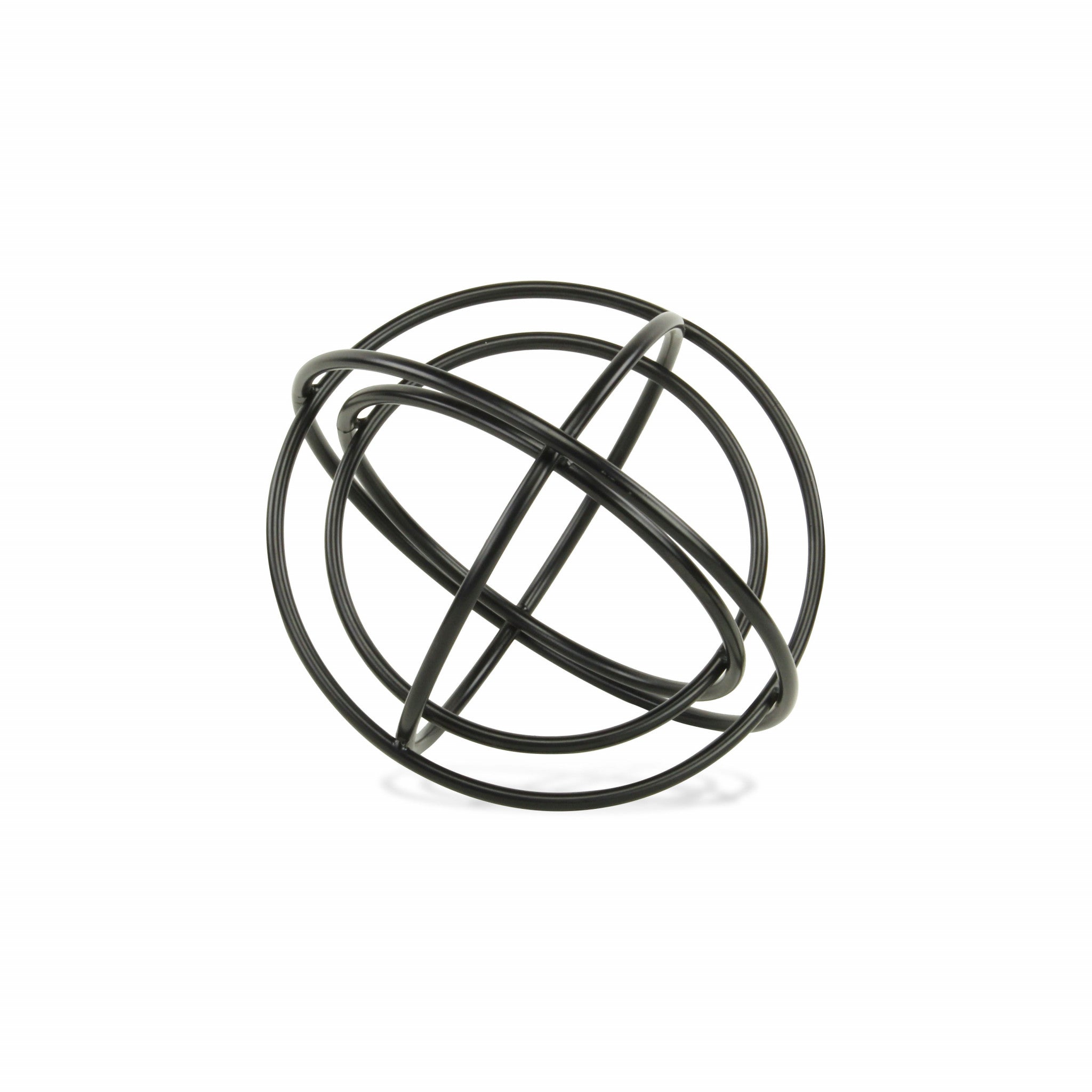 HomeRoots 10' Black Metal Abstract Hand Painted Sculpture