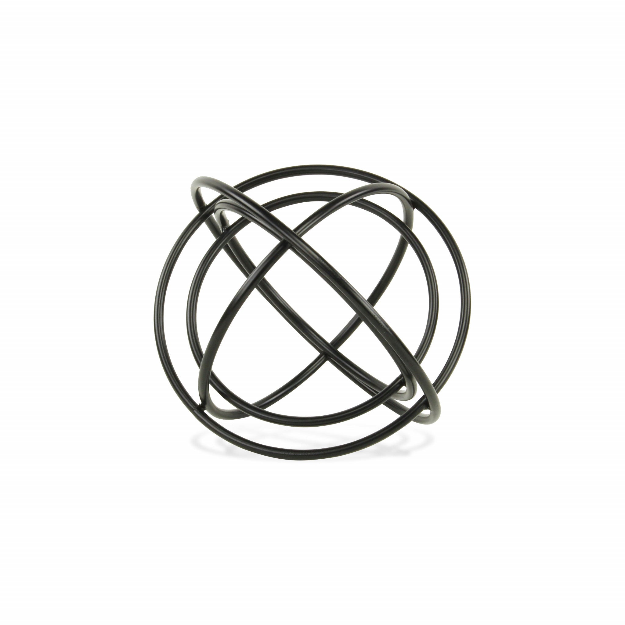 HomeRoots 10' Black Metal Abstract Hand Painted Sculpture