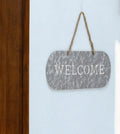 5 X 11 Gray Handcrafted Welcome Galvanized Metal Wall Decor