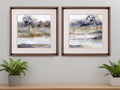 Set Of Two Silent Waters Bronze Framed Print Wall Art