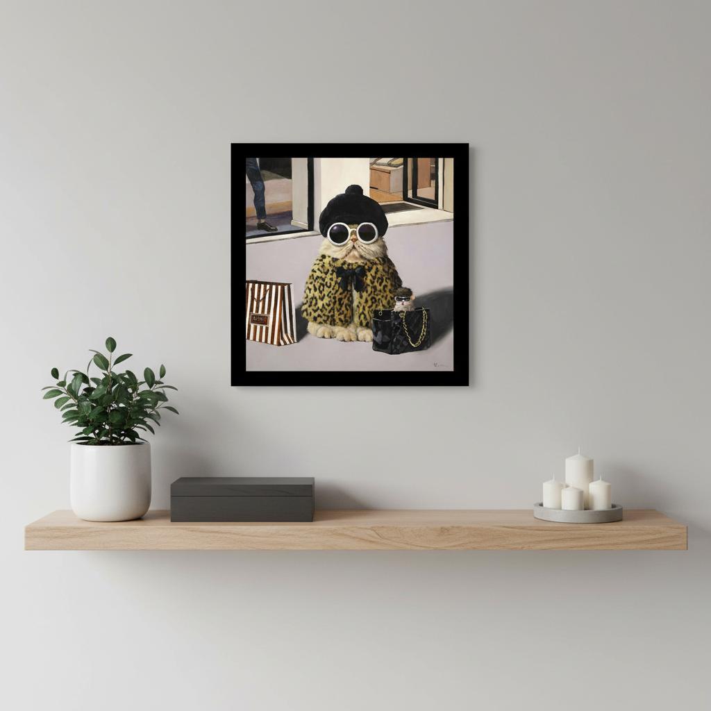 Retail Therapy Black Framed Print Wall Art