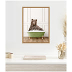 Sylvie Mother Bear in Transitional Bathtub Framed Canvas by Amy Peterson