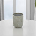 Gray Ceramic 20 Ounce Crackle Mosaic Round Distressed Pot Planter