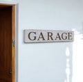 7 X 36 Gray and Brown Garage Galvanized Metal Wall Decor