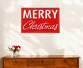 12 X 19 Red and White Handcrafted Merry Christmas Metal Wall Decor