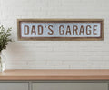 10 X 39 Gray and Brown Dads Garage Wood and Metal Wall Decor