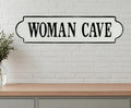 8 X 32 White and Black Woman Cave Metal Wall Decor