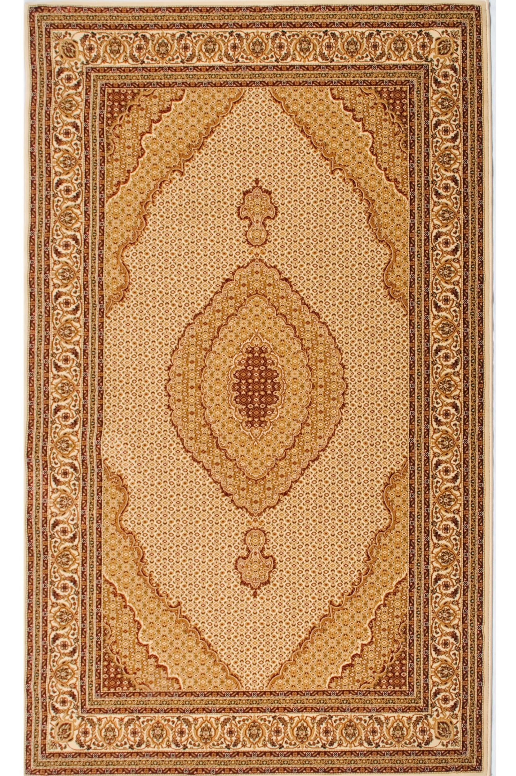HomeRoots 487607 3 x 13 ft. Cream Oriental Power Loom Stain Resistant Rectangle Area Rug