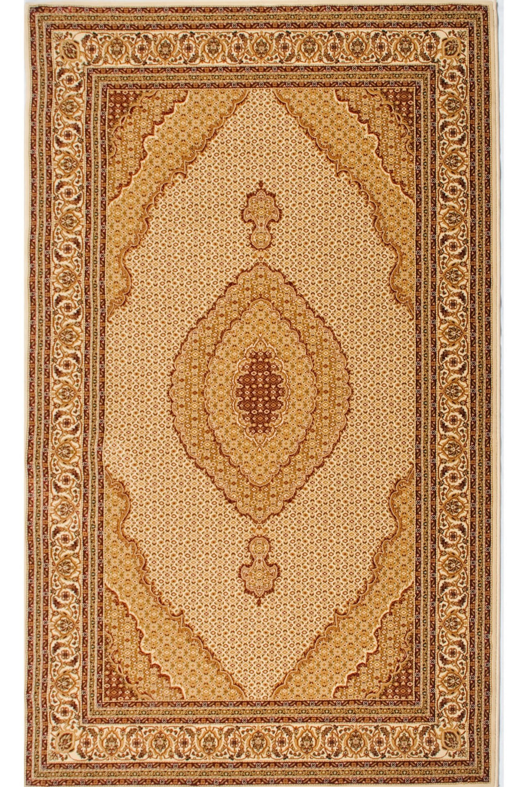 HomeRoots 487609 3 x 20 ft. Cream Oriental Power Loom Stain Resistant Rectangle Area Rug