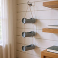 Silver Galvanized Metal Three Tier Hanging Planter