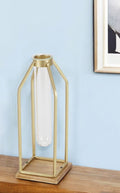 11 Gold Clear And Natural Metal Glass And Wood Test Tube Table Vase