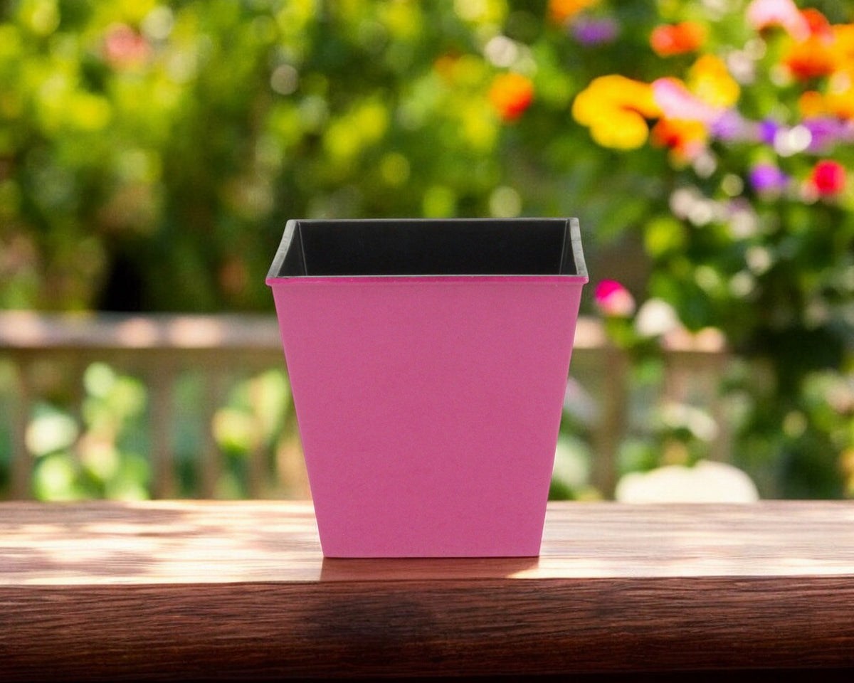 5' Hot Pink Recycled Plastic Indoor Outdoor Rectangular Nursery Pot