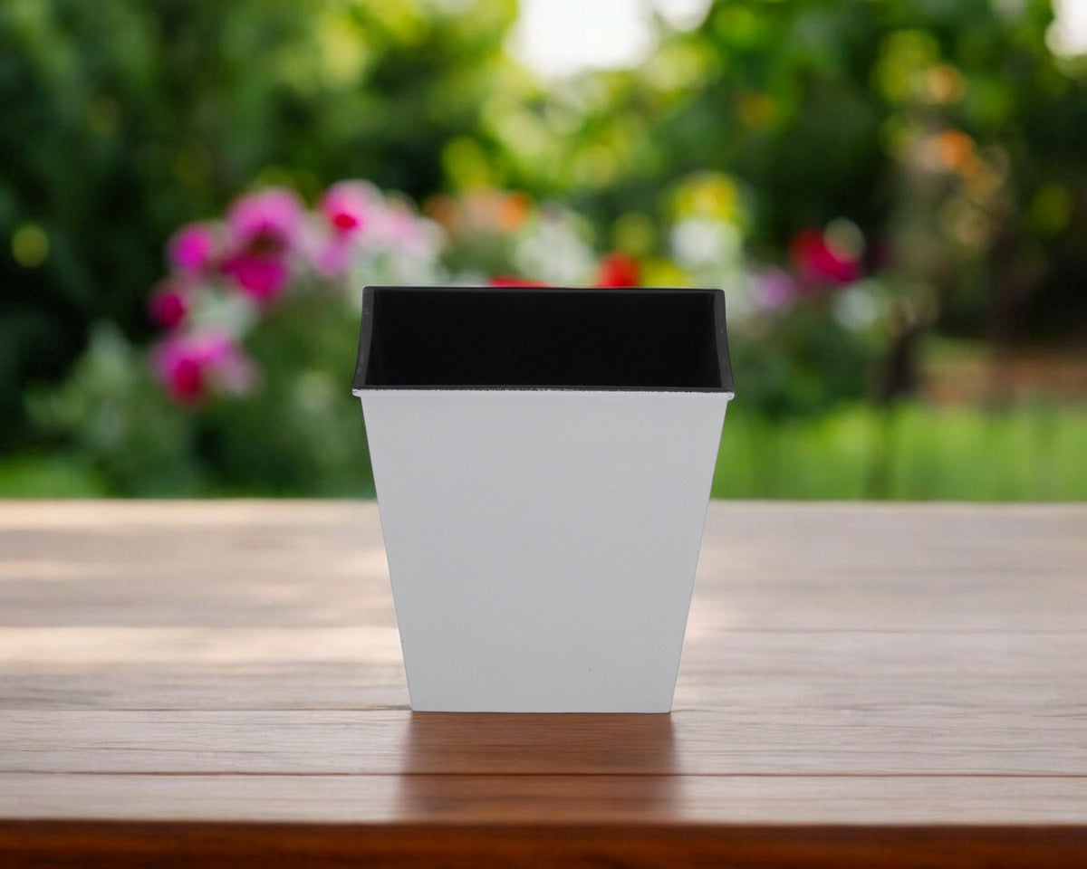 5' White Recycled Plastic Indoor Outdoor Rectangular Pot Planter