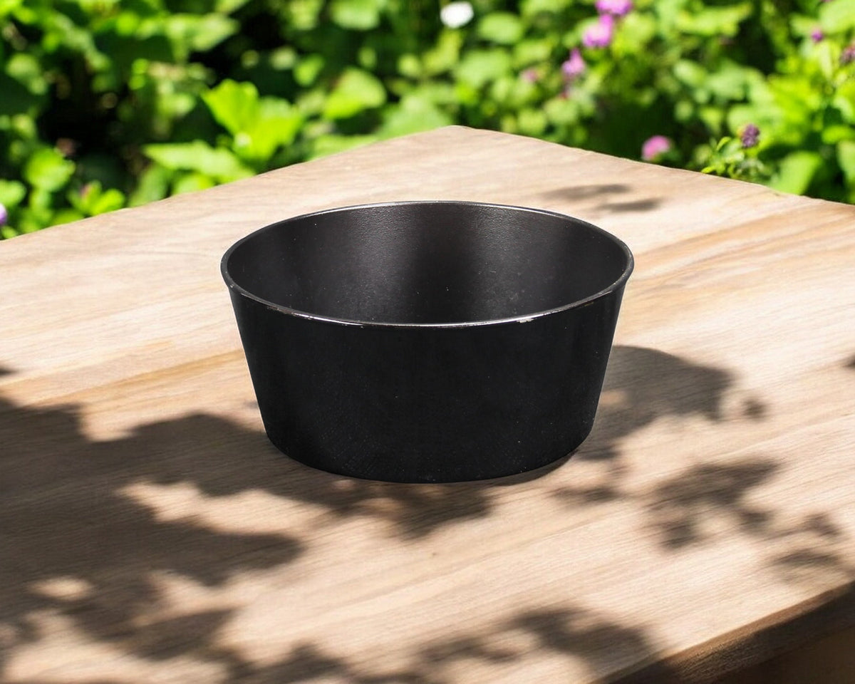 10' Black Recycled Plastic Indoor Outdoor Round Pot Planter