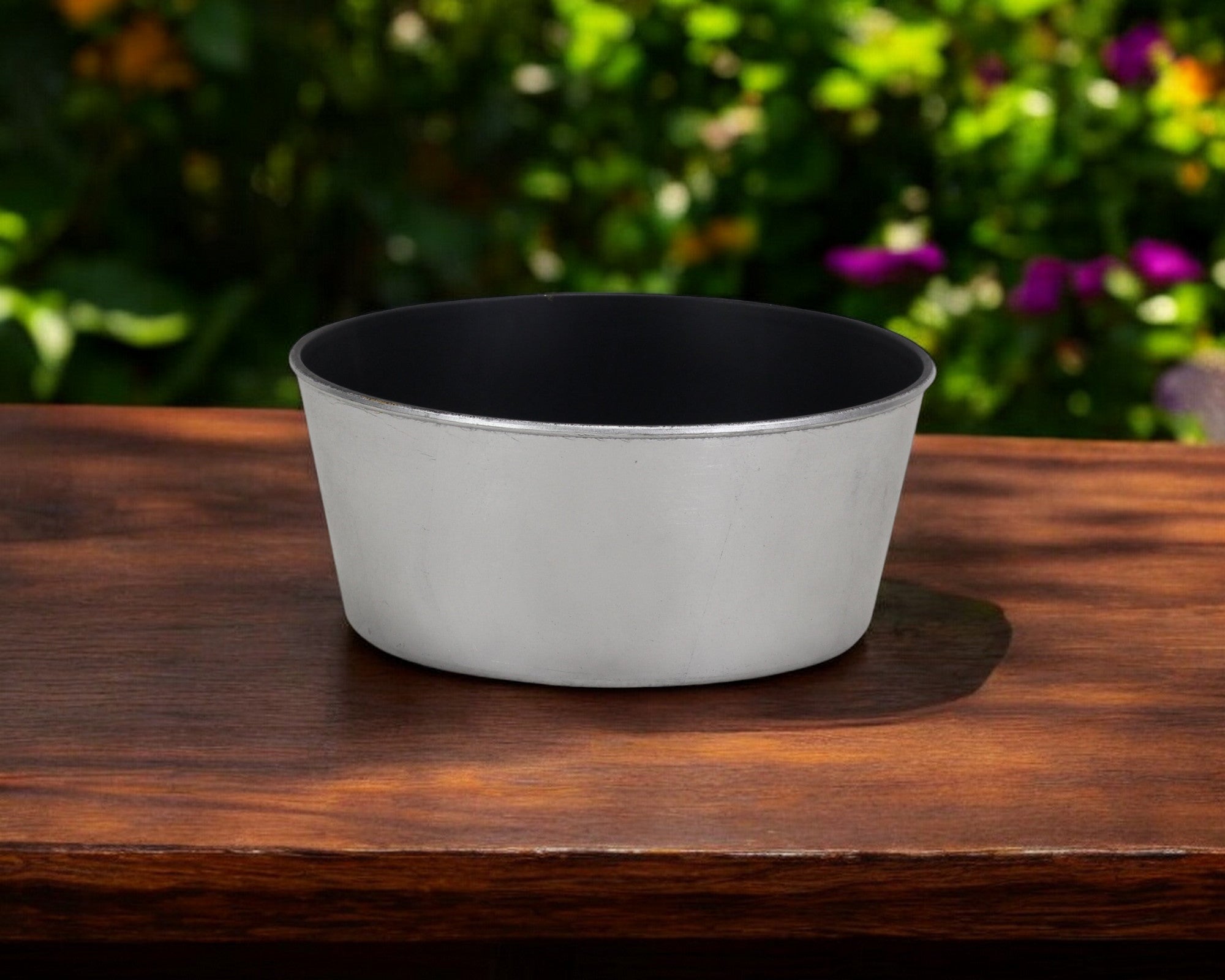 10' Silver Recycled Plastic Indoor Outdoor Round Pot Planter