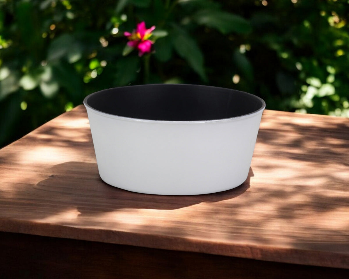 10' White Recycled Plastic Indoor Outdoor Round Nursery Pot
