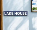 5 X 24 Blue and White Lake House Metal Wall Decor