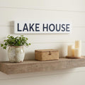 5 X 24 White Lake House Metal Wall Decor