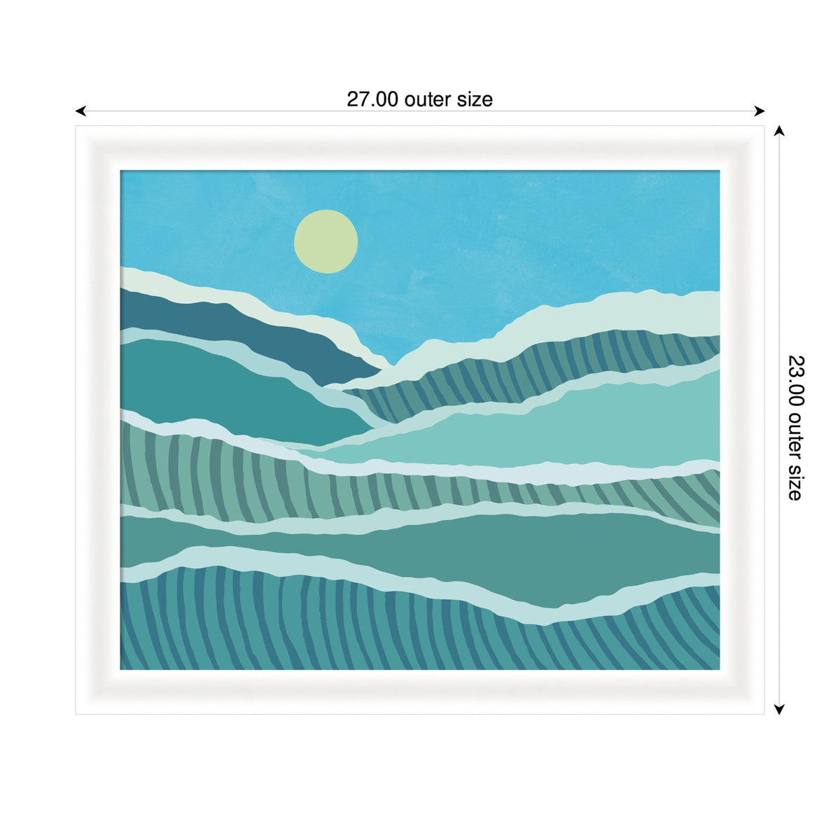 Framed Art Abstract Waves by Rachel Lee