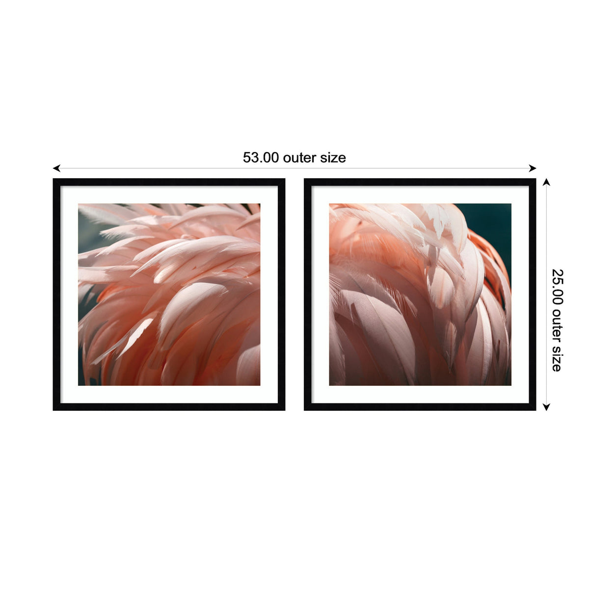 Flamingo No. 1 & 2 2 Piece Framed Wall Art Print Set by Alicia Bock
