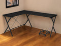 62 Black L Shape Computer Desk