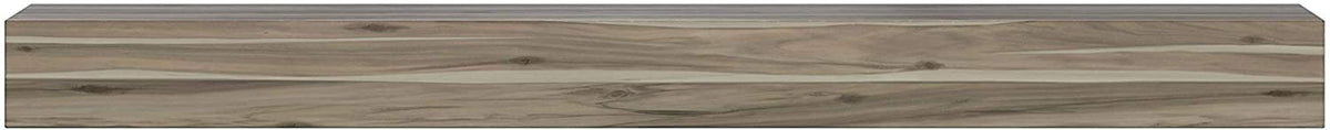 Acacia 48 Inch  Shelf Or Mantel Shelf With Weathered Gray Finish And Natural Distressing