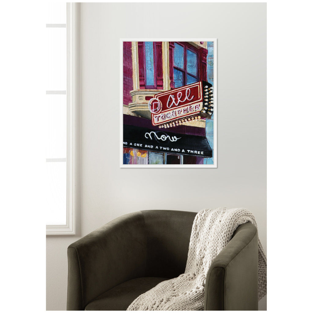 All Together Now by Krista V. Allenstein Framed Canvas Wall Art Print