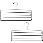 4-Tier Swing Arm Pants Hanger with Removable Foam-Padded Arms, Up to 5 Garments, Chrome