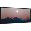 Sylvie Panoramic Pastel Moonrise over Icelandic Mountains Framed Canvas by Michael Schauer