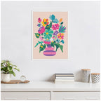 Sylvie Abstract Floral Vase Framed Canvas by Rachel Lee