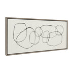 Sylvie Dancing Circles Framed Canvas by Teju Reval of SnazzyHues
