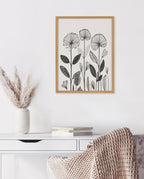Gallery Simple Modern Linocut Botanicals Print by The Creative Bunch Studio