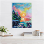 Sylvie Tangerine Sunrise Framed Canvas by Rachel Christopoulos