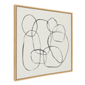 Sylvie Dancing Circles Framed Canvas by Teju Reval of SnazzyHues