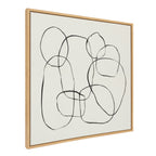 Sylvie Dancing Circles Framed Canvas by Teju Reval of SnazzyHues
