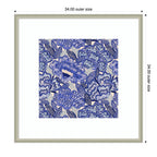 Framed Art Painted Flowers Blue by Carrie Cantwell