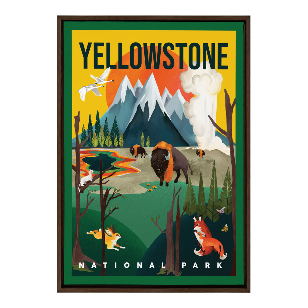 Sylvie Yellowstone Park Framed Canvas by The Whiskey Ginger
