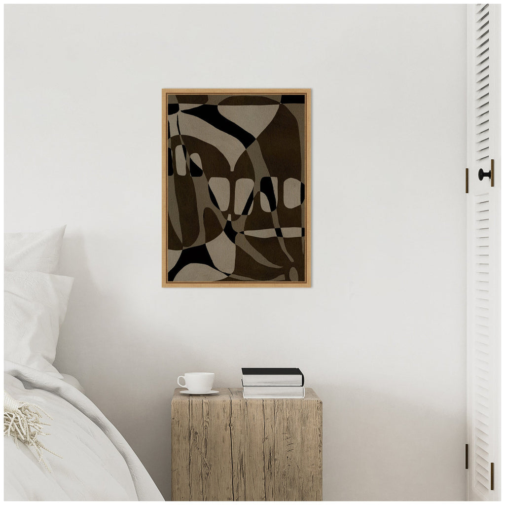 Sylvie Contour 1 Framed Canvas by Shatha Al Dafai