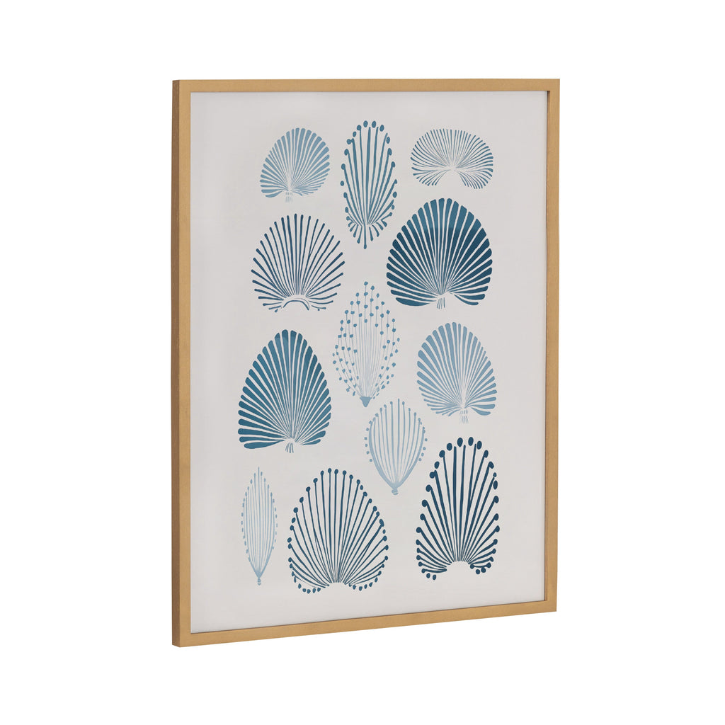 Gallery Abstract Coastal Blue Coral Print by The Creative Bunch Studio
