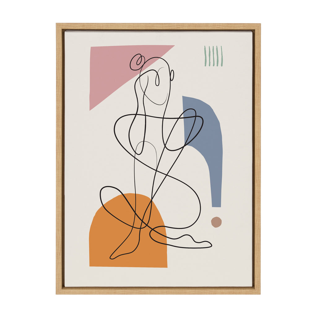 Sylvie Thinking of You Framed Canvas by Rachel Lee of My Dream Wall
