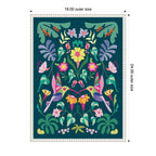 Sylvie Tropical Hummingbirds Framed Canvas by Rachel Lee