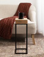 Karlsen Wood and Metal Slim Side Table