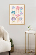 Sylvie Seashell Bows Framed Canvas by Honey Island Studio