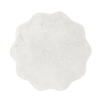 Sanzo Scalloped Marble and Metal Table