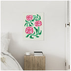 Sylvie Retro Flowers Framed Canvas by Rachel Lee