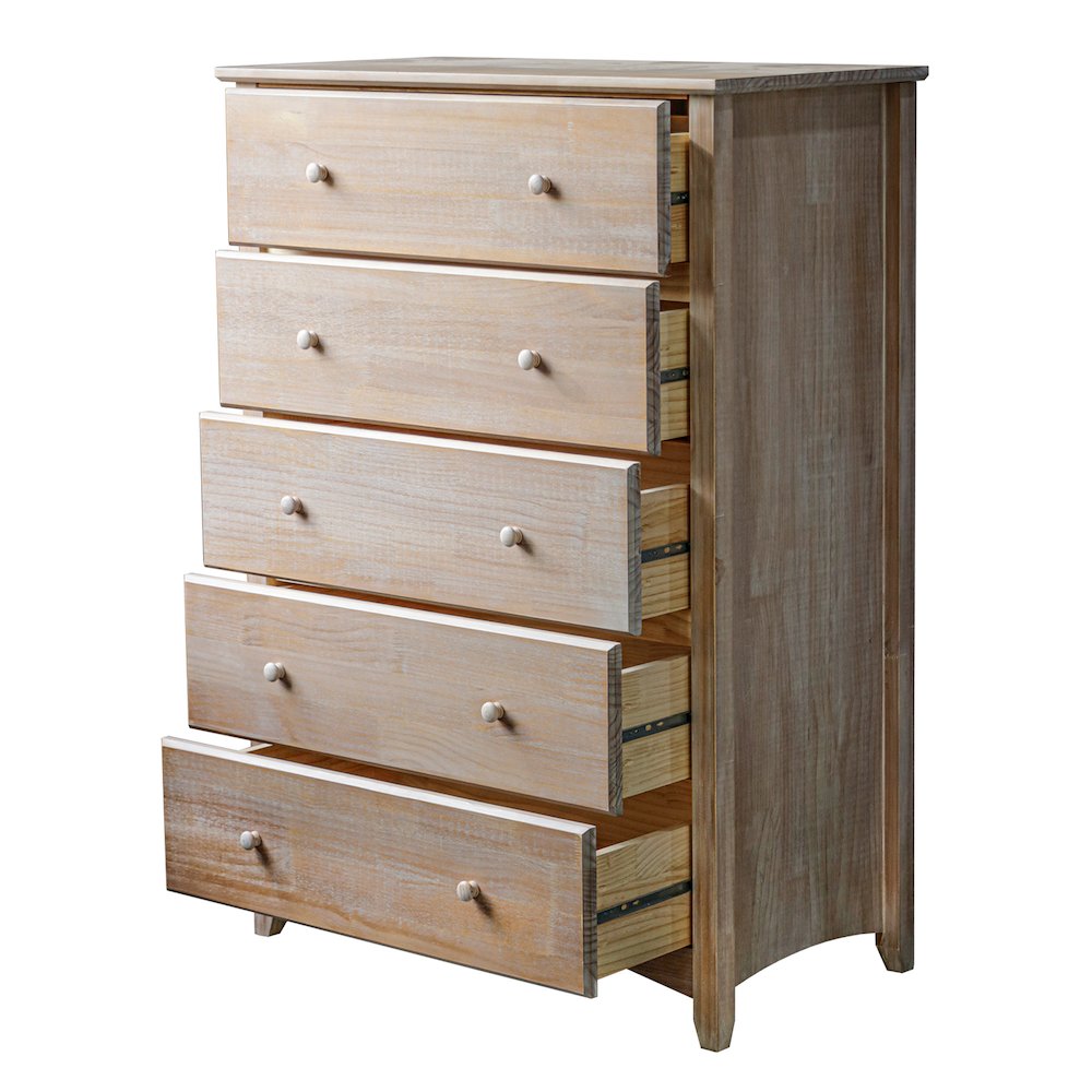 Solid Wood New Shaker Style 50 H in Antique Finish, White Wash