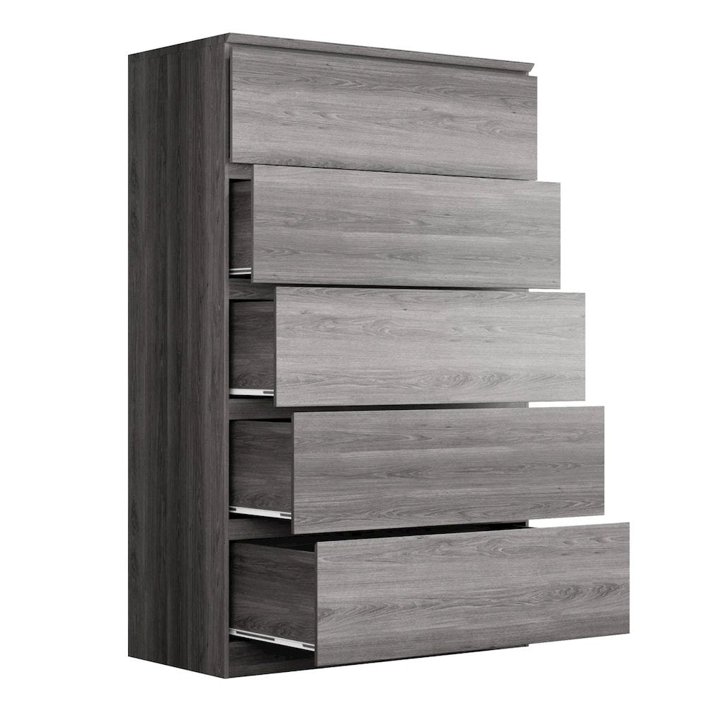 Five-Drawer 59 Tall & 35 W Jumbo Chest, Grey