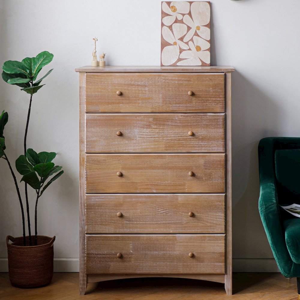 New Shaker Style  Solid Pine Dresser In Antique Finish in Grey Color